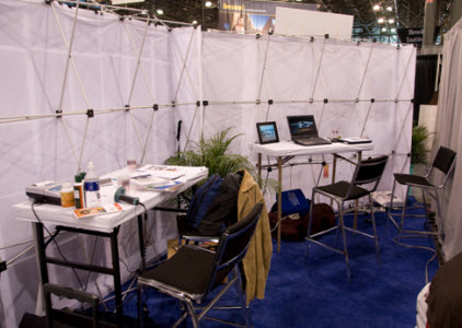 Figure 2. The booth's interior, used as a testing area.