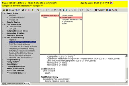 Figure 6. Example structured editor for note entry