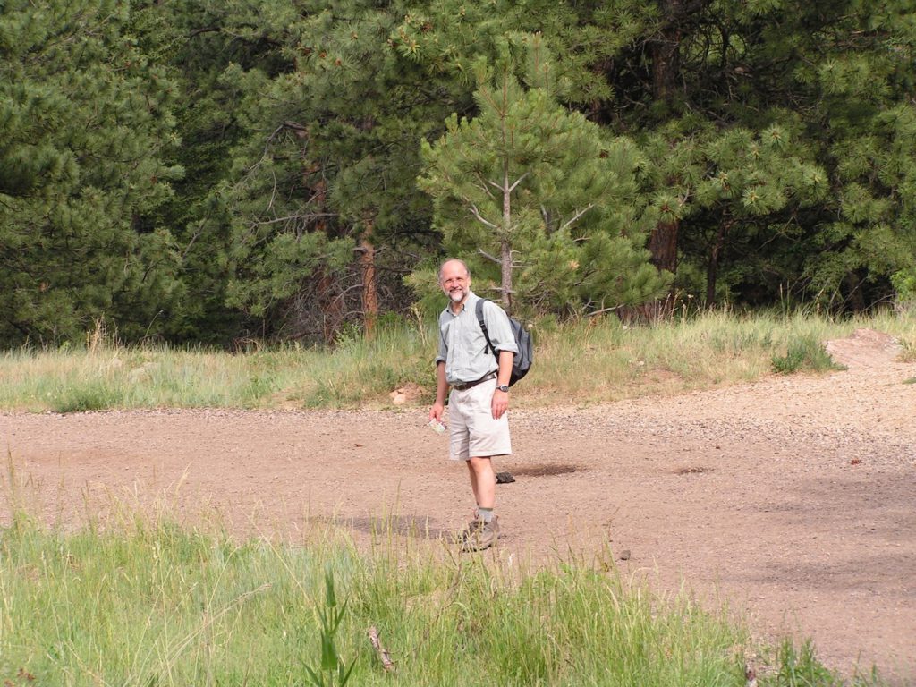Photo of Nigel on a hike.