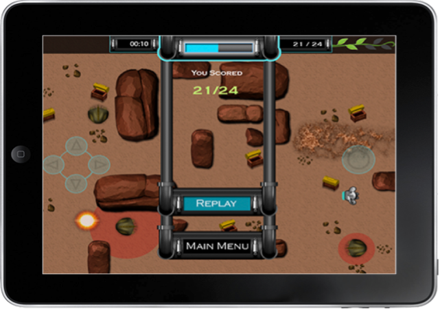 Graphic preview of game on a tablet (full color)